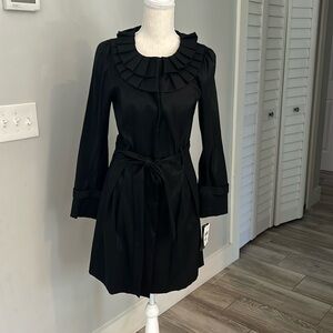 Rampage women’s vintage ruffle black jacket New With Tags size Small